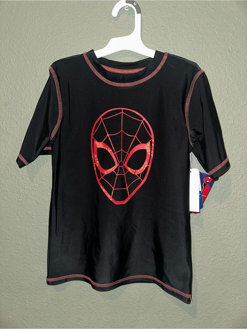 Target Kids Swim Black Rash Guard with Red Spider Mask